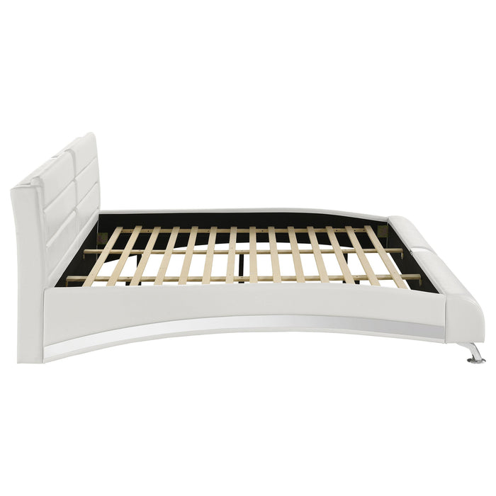 Jeremaine Upholstered California King Sleigh Bed White
