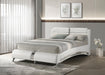 Jeremaine Upholstered Queen Sleigh Bed White