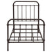 Livingston Metal Twin Open Frame Bed Dark Bronze