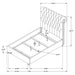 Devon 4-piece Full Bedroom Set Beige and Burnished Oak