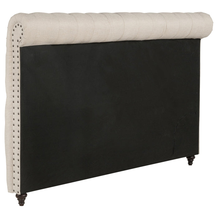 Devon 57-inch Upholstered Full Headboard Beige