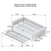 Brodie Upholstered Twin Daybed with Trundle Grey