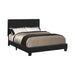 Mauve Upholstered Queen Panel Bed Black