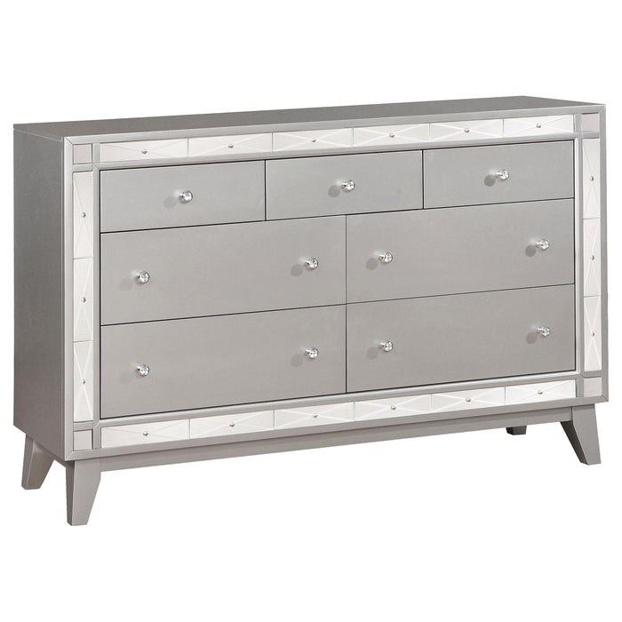 Camille 5-piece Eastern King Bedroom Set Metallic Mercury