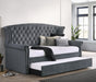Scarlett Upholstered Twin Daybed with Trundle Grey