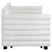 Patricia Boucle Upholstered Twin Day Bed with Trundle White