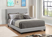 Dorian Faux Leather Upholstered Full Panel Bed Grey
