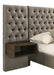 Marley Upholstered Eastern King Wall Panel Bed Light Brown