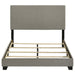 Dorian Fabric Upholstered Full Panel Bed Taupe
