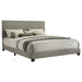 Dorian Fabric Upholstered California King Panel Bed Taupe