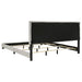 Dorian Fabric Upholstered California King Panel Bed Cream