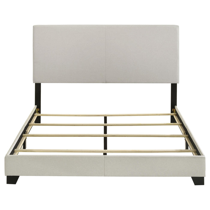 Dorian Fabric Upholstered Queen Panel Bed Cream