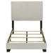 Dorian Fabric Upholstered Twin Panel Bed Cream