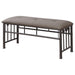 Livingston Microfiber Upholstered Bench Brown and Bronze