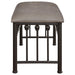 Livingston Microfiber Upholstered Bench Brown and Bronze