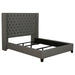 Bancroft Upholstered Full Wingback Bed Grey