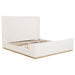 Nala Upholstered Eastern King Sleigh Bed Cream