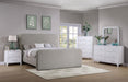 Wren Upholstered Eastern King Panel Bed Grey