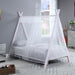 Fultonville Metal Twin Tent Bed with 7-inch Mattress Pink