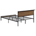Ricky Metal Full Panel Bed Light Oak