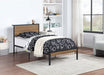 Ricky Metal Twin Panel Bed Light Oak