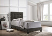 Mapes Upholstered Twin Panel Bed Charcoal