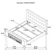 Senna Upholstered California King Audio Flame Visualizer Bed Brown