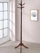 Riona 6 Hook Freestanding Wood Coat Rack Hat Hanger Merlot
