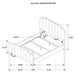 Fiona Upholstered Queen Panel Bed Light Grey