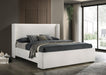 Alamosa Boucle Upholstered Eastern King Platform Bed White
