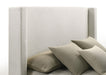 Alamosa Boucle Upholstered Eastern King Platform Bed White