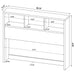 Westpark 49-inch Queen Bookcase Headboard Black