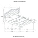 Bella Upholstered California King Panel Bed Grey