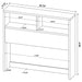 Westpark 49-inch Full Bookcase Headboard Dark Pine