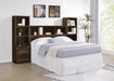 Westpark 49-inch Queen Bookcase Headboard Dark Pine