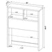Westpark 49-inch Twin Bookcase Headboard Dark Pine