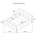 Wilshire Upholstered Queen Platform Bed Grey