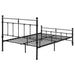 Novak 48-inch Metal Full Open Frame Bed Matte Black