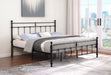 Novak 48-inch Metal Eastern King Open Frame Bed Matte Black