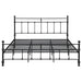 Novak 48-inch Metal Eastern King Open Frame Bed Matte Black