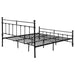 Novak 48-inch Metal Eastern King Open Frame Bed Matte Black
