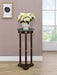 Edite Round Marble Top Plant Stand Merlot