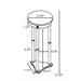 Edite Round Marble Top Plant Stand Merlot