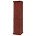 Appledale 6-shelf Corner Curio Display Cabinet Medium Brown