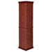 Appledale 6-shelf Corner Curio Display Cabinet Medium Brown