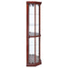 Appledale 6-shelf Corner Curio Display Cabinet Medium Brown