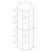 Appledale 6-shelf Corner Curio Display Cabinet Medium Brown