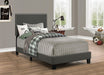 Boyd Upholstered Twin Panel Bed Charcoal