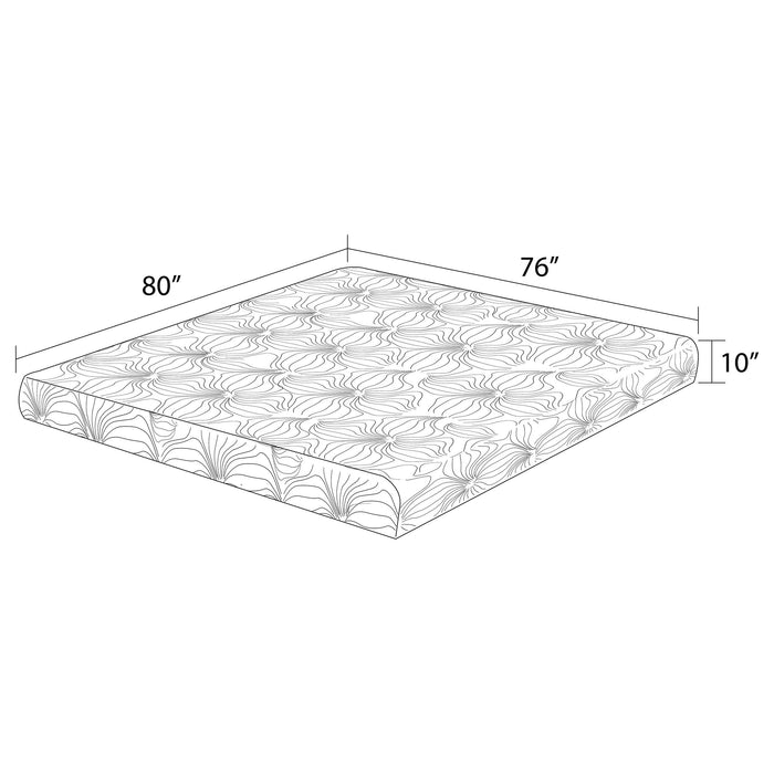 Ian 12-inch Eastern King Memory Foam Mattress White