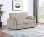 Portland Boucle Upholstered Sleeper Sofa Bed Latte